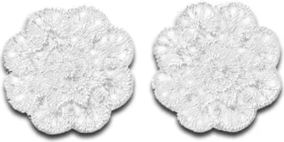 Produktbild von Mono Quick 04325 2er Häkelsterne, weiß, Bügelbild, Patch, ca. 2,0 x 2,0 cm Stern