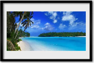 Produktbild von Bild 60x40 MDF-Rahmen Wandkunst Palm Beach Sea