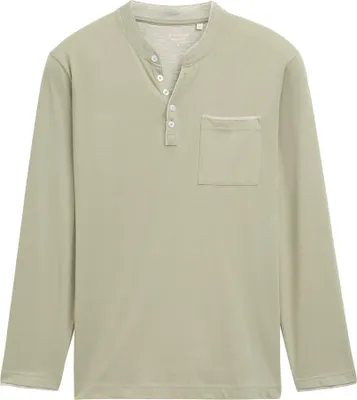 Produktbild von Tom Tailor Langarmshirt aus Baumwolle mit Brusttasche und Knopfleiste am Kragen