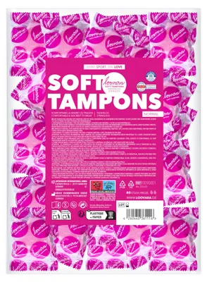 Immagine prodotto di LOOVARA Soft Tampons Normal – 40 Pezzi – Tamponi Morbidi e Flessibili Senza Cordino di Rimozione – per l’uso Quotidiano, Sport, Sauna, Viaggi e Intimità – Materiale Morbido per un Comfort Ottimale