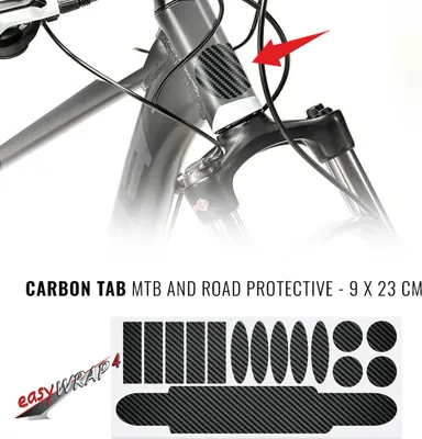 Immagine prodotto di Kit di protezione del telaio della bicicletta in carbonio, 9 x 23 cm