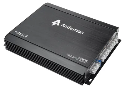 Produktbild von Andeman 4-Kanal Auto-Verstärker, 8800W Max, 12V-13,8V Kompaktes Hochleistungs-Audiosystem für kraftvollen Klang im Fahrzeug