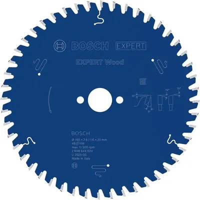 Produktbild von EXPERT Wood Kreissägeblatt, 165x2,6/1,6x20 mm, Z48