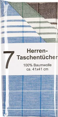 Produktbild von Herren Taschentücher aus 100% Baumwolle Serie H7-A, ca. 41 x 41 cm, 7 Stück pro Packung