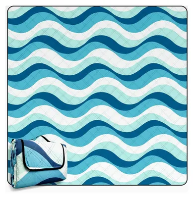 Produktbild von Picknickdecke 200x200 cm – Wasserdicht, Sandabweisend & Waschbar – Isolierte Decke für Outdoor, Camping, Park & Picknick – Faltbar & Leicht
