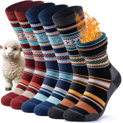 Obrázok produktu pre Termosocky z merino vlny, pánske/dámske, hrubé, teplé zimné ponožky, veľkosť 39-42