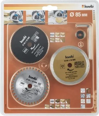 Produktbild von kwb 575905 Kreissägeblatt-Set 5 St