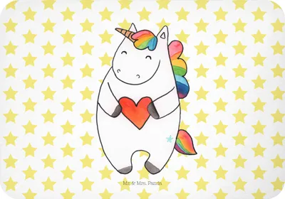 Produktbild von Mr. & Mrs. Panda magnet Einhorn Herz - Weiß - Geschenk, Kühlschrankmagnet, haftmagnet, zettelhalter, memomagnet, Einhörner, Freundin, Unicorn, Lustig, whiteboardmagnet