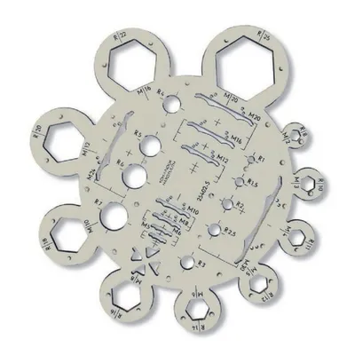 Obrázok produktu pre KOH šablóna - skrutkovacie matice D = 180 mm - 210 mm