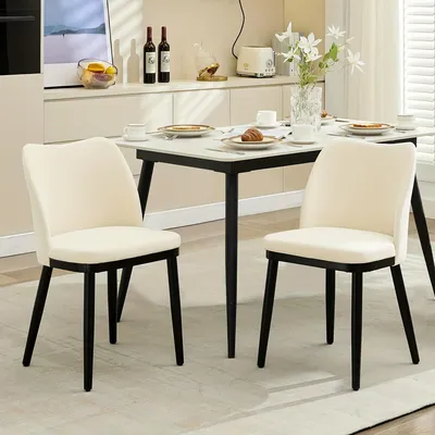 Immagine prodotto di Sedie da pranzo - Sedie - Sedie per sala da pranzo - Sedie da cucina - Sedie da caffè - Set di 2, colore beige