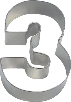 Produktbild von Städter Ausstecher Zahl 3, Ausstechform, Plätzchenform, Keks, Plätzchen, Edelstahl, 6.5 cm, 113237