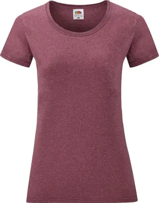 Produktbild von Fruit Of The Loom Lady-Fit Damen T-Shirt (5 Stück/Packung) BC4810 (2XL) (Burgunder meliert)