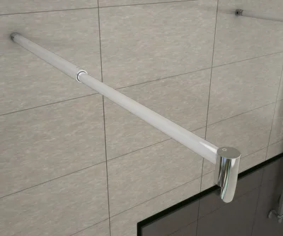 Produktbild von Duschkabine 120x200cm Duschwand mit Glasschutzfolie 8mm NANO-ESG Walk in Duschtrennwand+2x(70-120cm)flexiblen Stabilisatoren ohne Profile F123