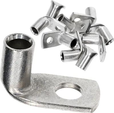 Produktbild von 10 Stück Kalitec KA7-L10 Handelsübliche Rohrkabelschuhe gewinkelt 35mm² M10 I ohne Sichtloch I 90° I Germany