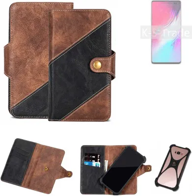 Produktbild von K-S-Trade Handyhülle Schutzhülle Bookstyle Case kompatibel mit Samsung Galaxy S10 5G Exynos Klapphülle Cover Hülle Schutztasche 1x