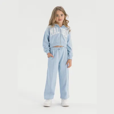 Produktbild von Minoti Jogginghose Baumwolle Kapuze Blau Gr. 158 für Mädchen