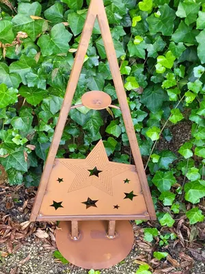 Productafbeelding van Edelrost kerstboom, modern design, met sterren