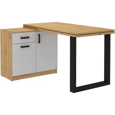 Imagen del producto de Escritorio con cómoda MALTIS MT16 roble artisan / gris claro