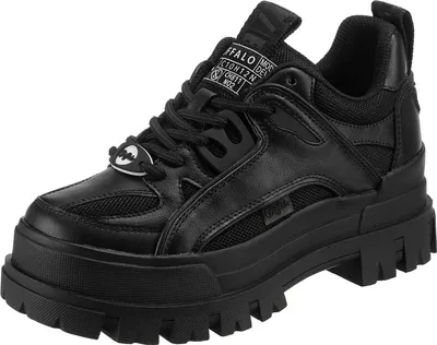 Produktbild von Buffalo Damen Aspha HYB Mid Cut Plateausneaker - 1622107, Farbe:Schwarz, Damen Schuhe:39