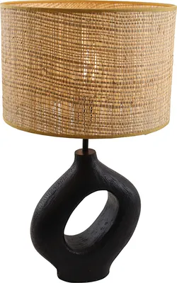 Produktbild von Olucia - BETTE - Tischlampe - Schwarz / Braun