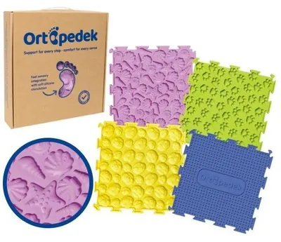 Immagine prodotto di Ortopedek - tappetini sensoriali, 4 pezzi - Askato