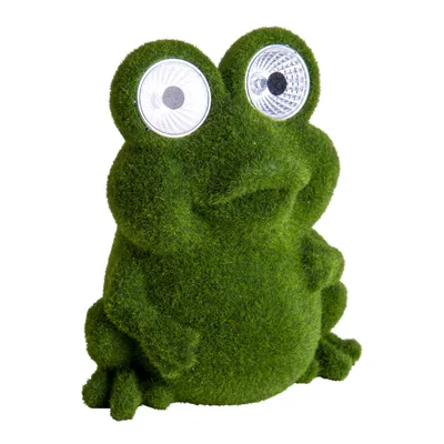 Produktbild von Näve Leuchten LED-Solar-Outdoorleuchte "sitzender Frosch" h: 17,5cm LED-Solar-Outdoorleuchte "sitzender Frosch" h: 17,5cm LED-Solar-Outdoorleuchte "sitzender Frosch" Höhe 17,5 cm, aus grünem Kunststoff mit fest integrierten LEDs