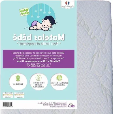 Produktbild von Bambusmatratzen für Babybetten, 60 x 120 cm – Für einen sanften Schlaf Ihres Babys