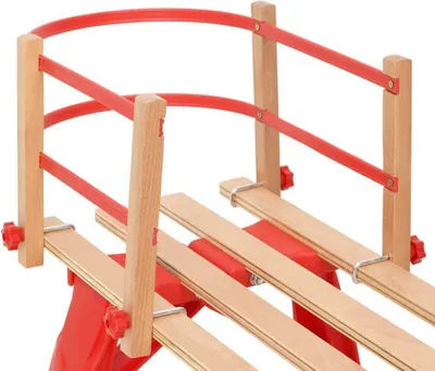 Image de Dossier pour luge Rouge contreplaqué