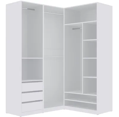 Produktbild von Marmex Möbel Mehrzweckschrank Modulschrank  TRES SET P Weiß 160/141x206x51 cm