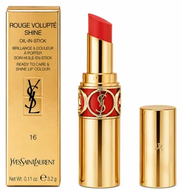 Produktbild von Yves Saint Laurent Rouge Volupté Shine, Orange, Orange Impertinent, 1 Farben, Feuchtigkeitsspendend, Frauen, Glanz