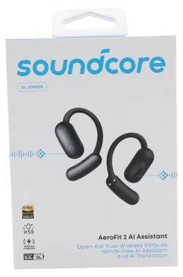 Produktbild von Soundcore Aerofit 2, Kabellos, Anrufe/Musik/Sport/Alltag, 20 - 20000 Hz, 10 g, Kopfhörer, Schwarz