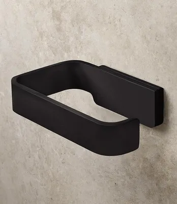 Productafbeelding van PolkaHome® Toiletpapierhouder zonder boren – zelfklevende wc-rolhouder, wandmontage, metaal, zwart