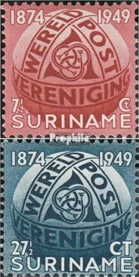 Produktbild von Briefmarken Suriname 1949 Mi 313-314 (kompl.Ausg.) postfrisch Weltpostverein