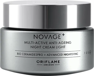 Produktbild von Oriflame Novage+ Multiactive Light Anti-Aging Nachtcreme 50 ml
