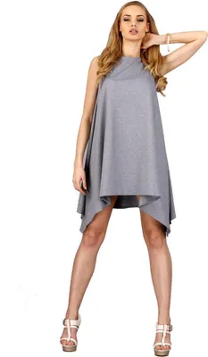 Produktbild von Minikleid Asymmetrisch Tunika; Grau L/40