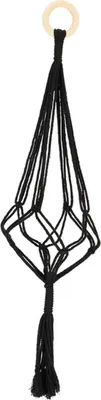 Imagen del producto de Esschert Design | Macramé para colgar plantas - 58 cm - Beige - Estilo bohemio - Decorativo y flexible