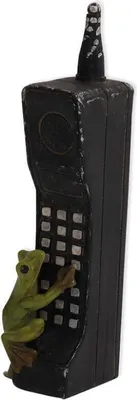 Produktbild von Keramikfigur Frosch Paul der Telefonist, 7 cm als Dekoobjekt