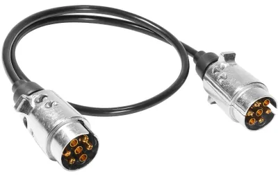 Immagine prodotto di Cavo di prolunga da 80 cm con 7 pin, con 2 connettori a 7 pin per il collegamento dell'illuminazione di un caravan