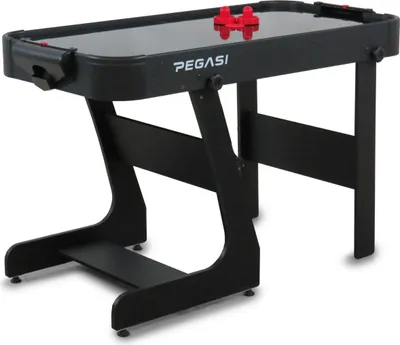 Produktbild von Pegasi Airhockey Tisch klappbar Airstream 4ft  - 122x61x80cm - Mit Punktezähler - Air Hockey Table für Zuhause - Für Kinder unter 14 Jahren - Inkl. Zubehör - Schwarz