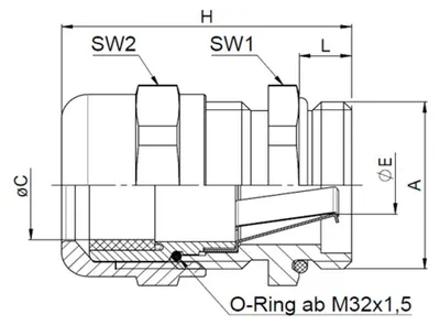 Produktbild von Jacob MS-Kabelverschraubung 50.632 M/EMVDL