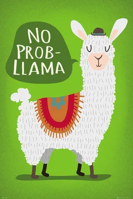 Produktbild von Tiere - Poster - Llama - No Probllama