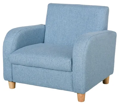 Produktbild von HOMCOM Kindersessel Kindercouch für 3-5 Jahre mit Sitzkissen Leinen Blau
