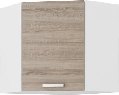 Obrázek produktu pro Nízká rohová skříňka DAGA - 58x58 cm, dub lanýž / bílá