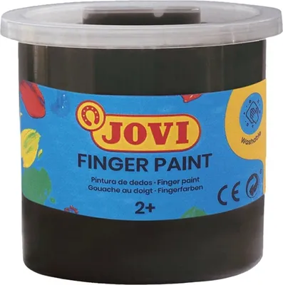 Image de Jovi 56030 Peinture pour doigts noir 125 ml 1 pc