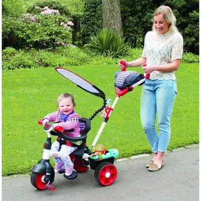 Zdjęcie produktu dla Little Tikes 4 in 1 Sports Edition Trike, Chłopak, dziewczyna, Napęd na przednie koło, Wyprostowany, Dzieci, Pełne koła, Czerwony, Biały