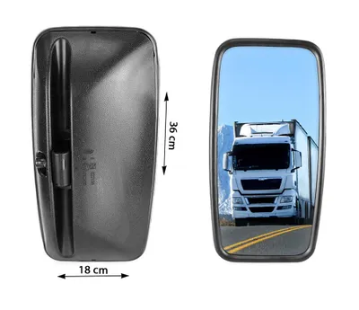 Obrázek produktu pro 1x univerzální zrcátko vnější zpětné zrcátko pro nákladní automobily, autobusy, traktory, dodávky 36 x 18 cm