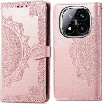 Immagine prodotto di Custodia a libro imoshion Mandala Xiaomi Redmi Note 14 Pro (5G) - Oro rosa