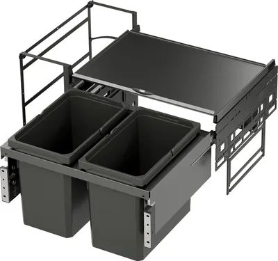Produktbild von VS ENVI Water Abfalltrennsystem KB 800 mm 2 x 22 L Lava