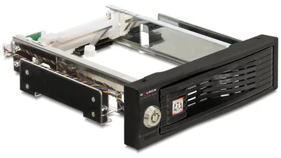 Produktbild von DeLOCK 5.25" Mobile Rack, 8,89 cm (3.5"), Wandverteiler, Schwarz