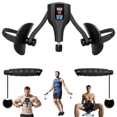 Produktbild von Oberschenkeltrainer 3-in-1 - Multifunktionaler Beintrainer - Armtrainer - Beckenbodentrainer - Seilspringmodus - Maximal 50 kg Widerstand - Fitnessgerät
